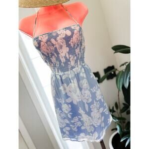 Dreaming Beneath the Clouds Blooming meadowcore floral smocked halter mini dress